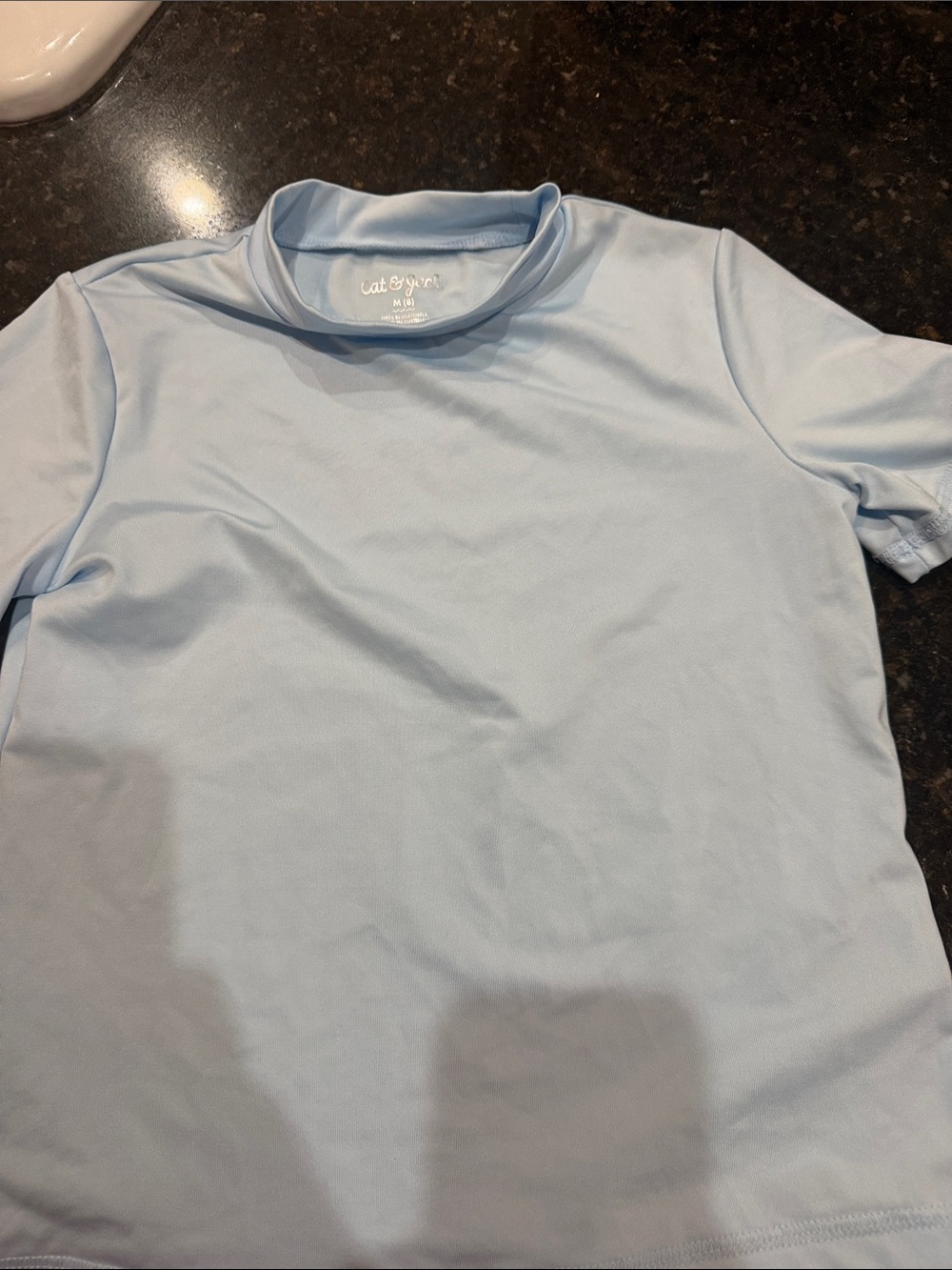 Cat & Jack Pale Blue Short Sleeve Crew Tee